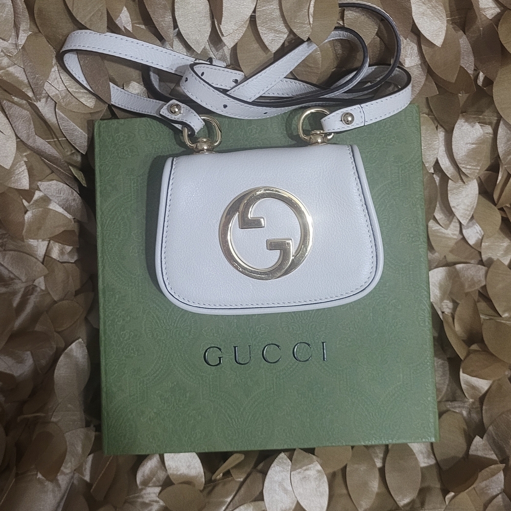 Gucci White Leather Crossbody Bag